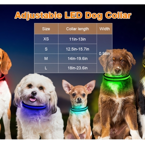 Mutovlin Light Up Bluetooth APP Multiple RGB Colors Led Dog Collar Size Large - Picture 4 of 12